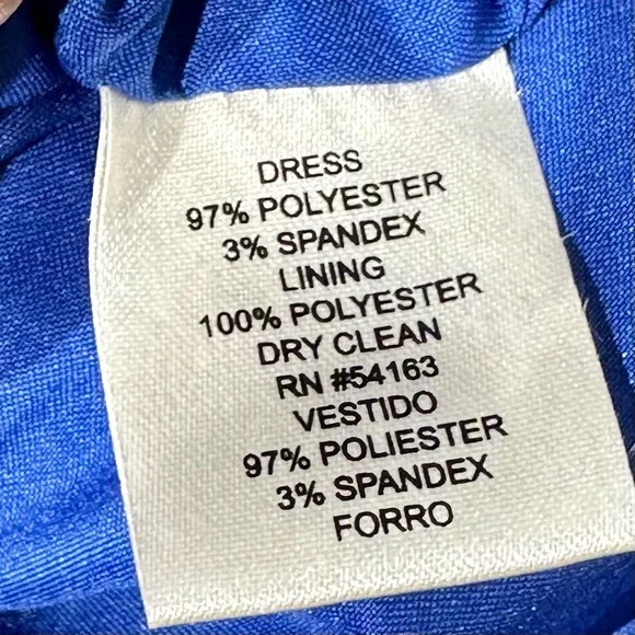 Jessica Simpson NWT Royal Blue Ruffled One-Shoulder Dress Size 8 - Picture 11 of 16